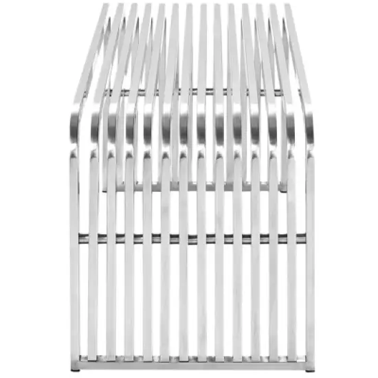 Pipe Stainless Steel Bench - Modway image {2}