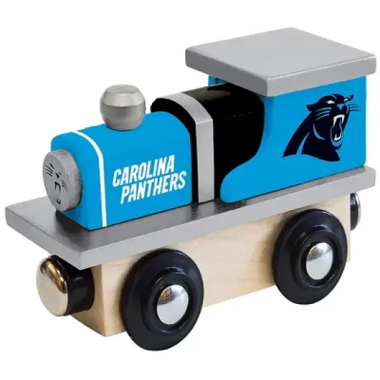 MasterPieces Officially Licensed NFL Carolina Panthers Wooden Toy Train Engine For Kids image {1}