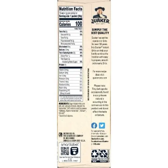 Quaker Instant Grits Plain - 10ct/9.8oz image {4}