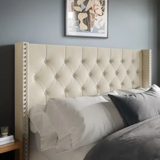 Home Design Gretna Tufted Upholstered Headboard image {2}