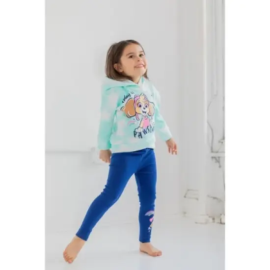 Paw Patrol Everest Skye Girls Pullover Crossover Fleece Hoodie and Leggings Outfit Set Toddler to Little Kid image {2}