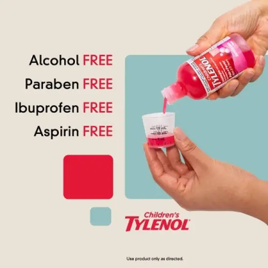 Children's Tylenol Pain + Fever Relief Liquid - Acetaminophen - Bubble Gum - 4 fl oz image {3}