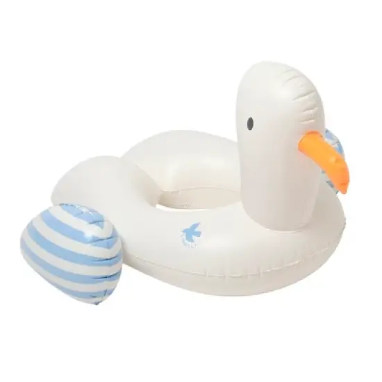 Sunnylife: Sid The Seagull Tube Pool Ring - Inflatable Bird Shaped Float image {10}