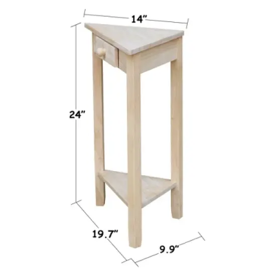 Corner End Table Unfinished - International Concepts image {7}