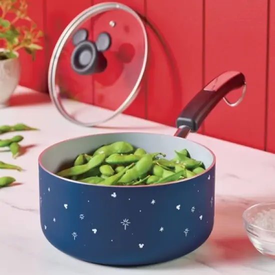 Farberware Disney Bon Voyage 2qt Ceramic Nonstick Saucepot with Lid Blue: Dishwasher-Safe, Electric & Gas Compatible image {8}