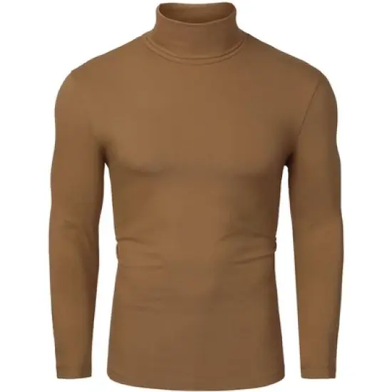 Lars Amadeus Men's Pullover Turtle Neck Long Sleeves Stretchy Slim Fit Tops image {19}