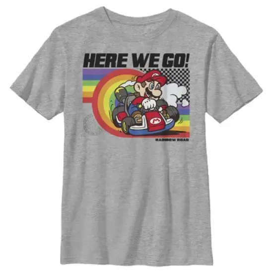 Boy's Nintendo Mario Kart Rainbow Road Racing T-Shirt image {4}