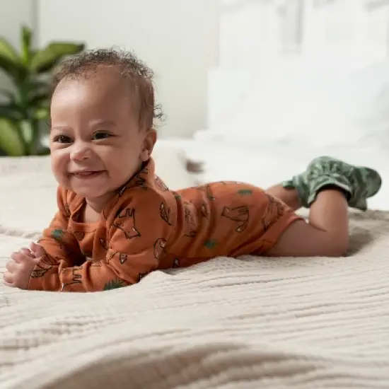 Gerber Baby Boys' Long Sleeve Onesies&reg; Bodysuits, 6-Pack image {4}