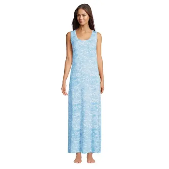 Lands' End Women's Sleeveless Cooling Long Nightgown image {3}