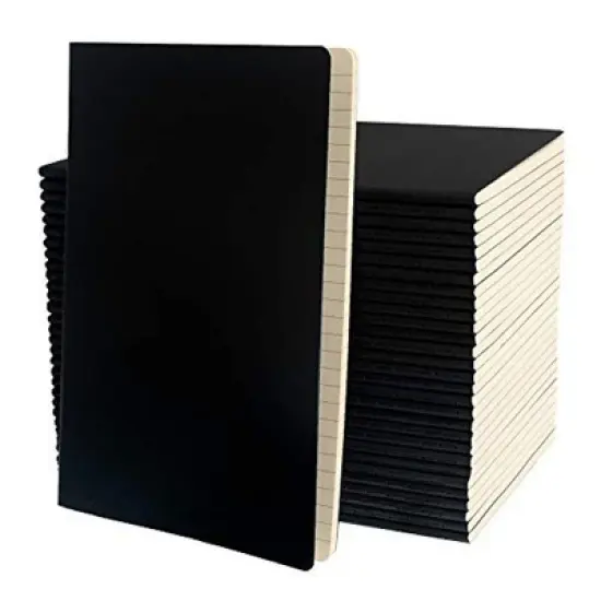 Simply Genius A5 Notebooks for Work, Travel, Business - Softcover Journals for Women & Men with 92 pages, 5.5" x 8.3" (Black, 30 pack) image {8}