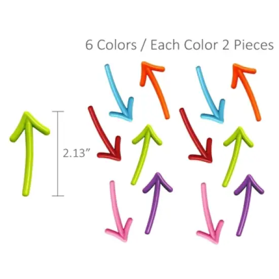 Wrapables Novelty Refrigerator Magnets for Kitchen, Whiteboards, Cabinets, and Lockers (Set of 12), Arrows image {1}