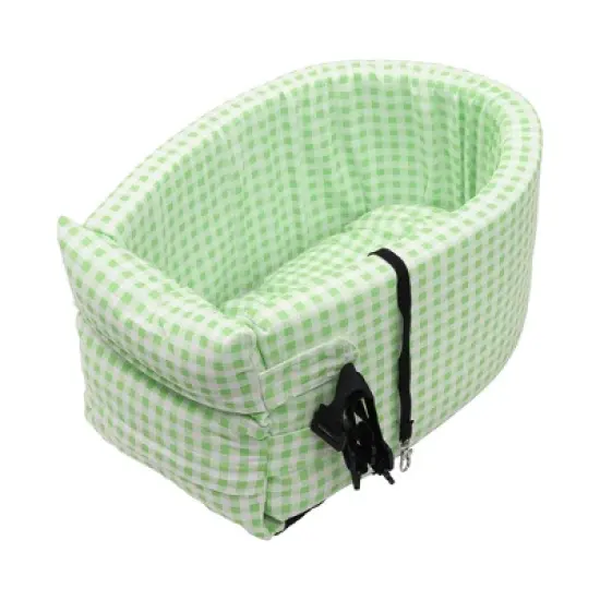 Unique Bargains Plaid Style Dog Car Seat image {9}