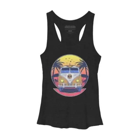 Women's Design By Humans My Skull Beach Van By fathi_dhia Racerback Tank Top image {2}