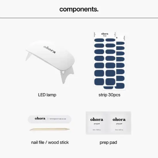 Ohora Gel Nail Art Basic Line Starter Kit - Indigo Blues - 30pc image {4}