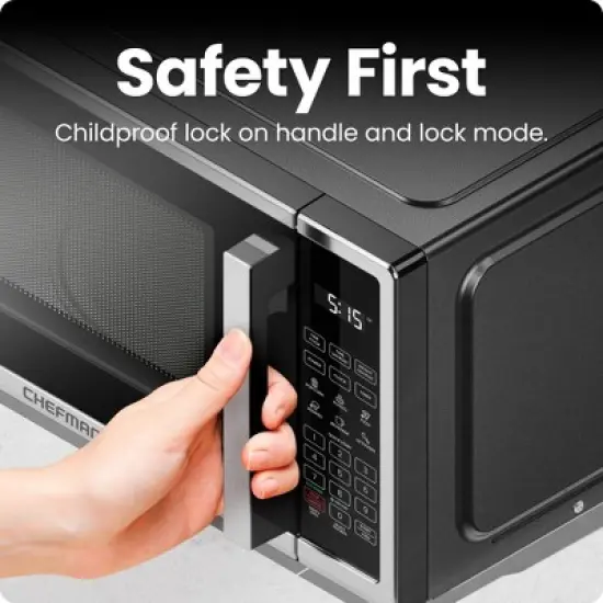 Chefman Countertop Microwave Oven - Stainless Steel image {3}