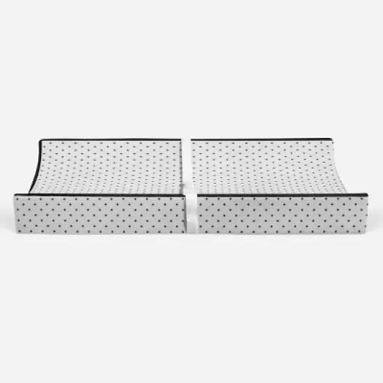 Bacati - Plus Quilted Muslin Changing Pad Cover Black image {5}