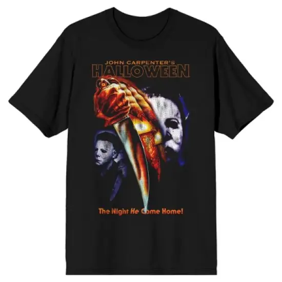 Michael Myers Halloween Art Men's Black T-Shirt image {4}