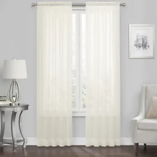 Kate Aurora Living 4-Pack High End Luxe Rod Pocket Sheer Voile Window Curtain Set image {3}