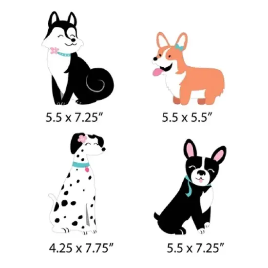 Big Dot of Happiness Pawty Like a Puppy Girl - Decorations DIY Pink Dog Baby Shower or Birthday Party Essentials - Set of 20 image {4}