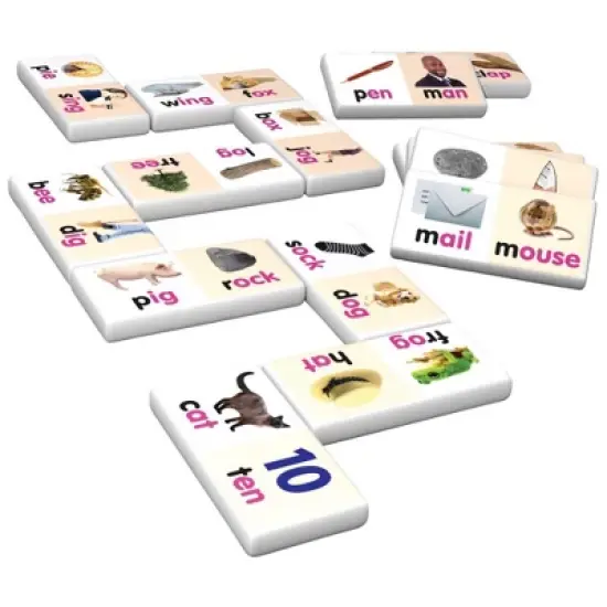Junior Learning Rhyming & First Words Dominoes Game Set - 56 Dominoes image {2}