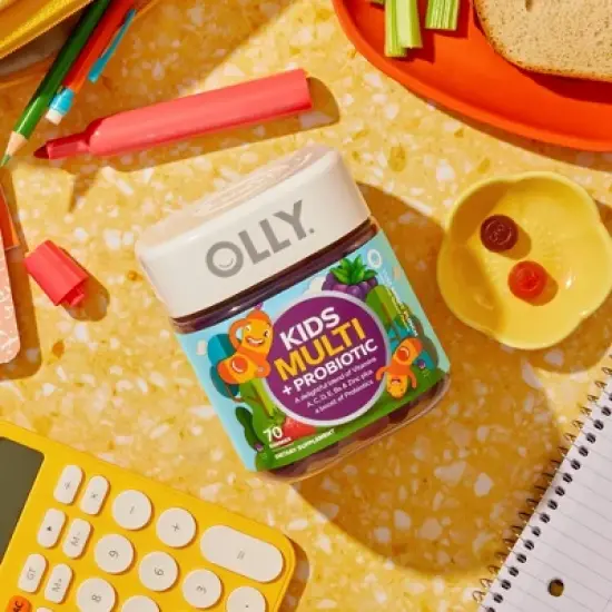 OLLY Kids' Multivitamin + Probiotic Gummies - Berry Punch image {1}