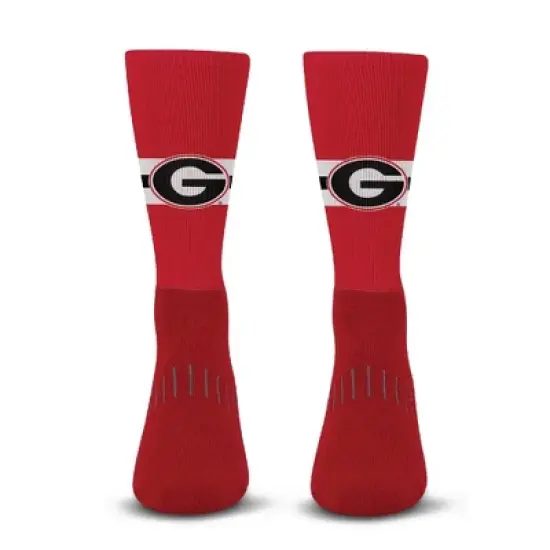 NCAA Georgia Bulldogs Streak Team Color Crew Socks - L image {1}