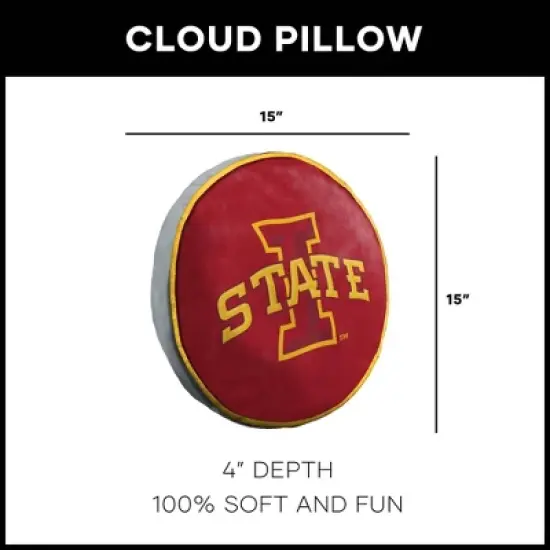NCAA Iowa State Cyclones 15" Circular Cloud Pillow image {4}
