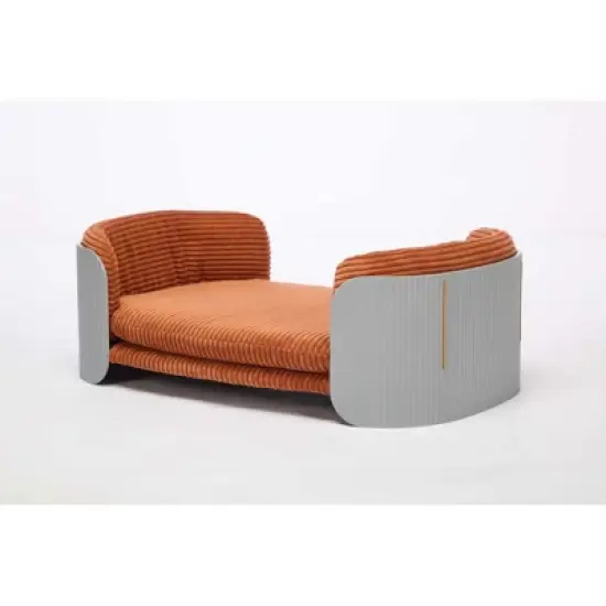 Bellura Pet - Elevated Grey+Brown Scandinavian Style Cat Couch Bed with Removable Mattress Cover for Indoor Cats image {2}