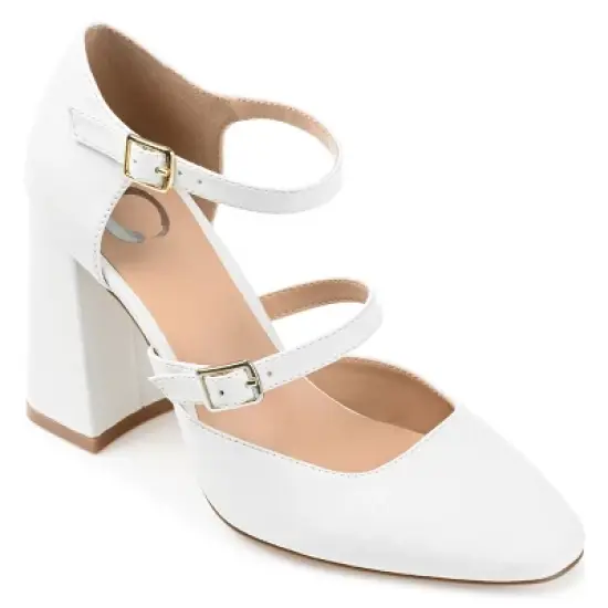 Journee Collection Womens Isadorah Mary Jane Mid Block Heel Square Toe Pumps image {15}