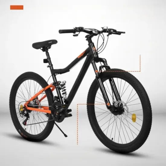 DSVIMOY Bicycles, 26 inch Mountain Bike for Men and Women, 21-Speed Mountain Bike, Black, 63"*24.3"*35" image {3}