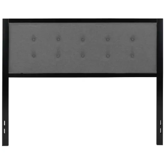Emma and Oliver Upholstered Metal Panel Tufted Headboard - Modern Headboard image {7}
