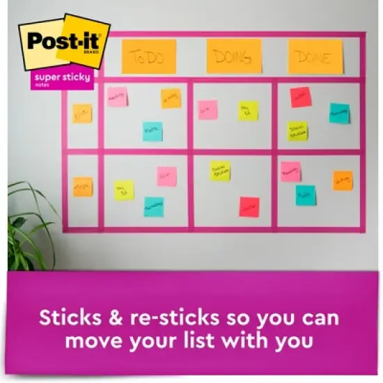 Post-it Super Sticky Large Notes, 8 x 6 Inches, Energy Boost, Pack of 4 image {2}