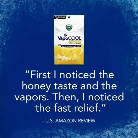 Vicks VapoCOOL Severe Cough Drops - Honey Lemon Chill - 45ct image {6}