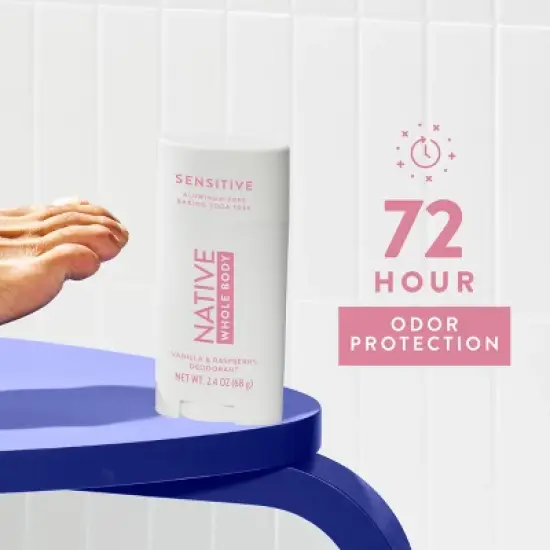 Native Whole Body Solid Deodorant - Vanilla & Raspberry - 2.4oz image {4}