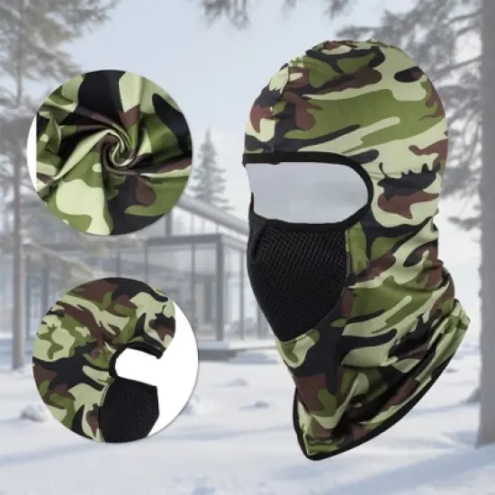 Unique Bargains Camouflage Balaclava Face Mask 1 Pc image {3}