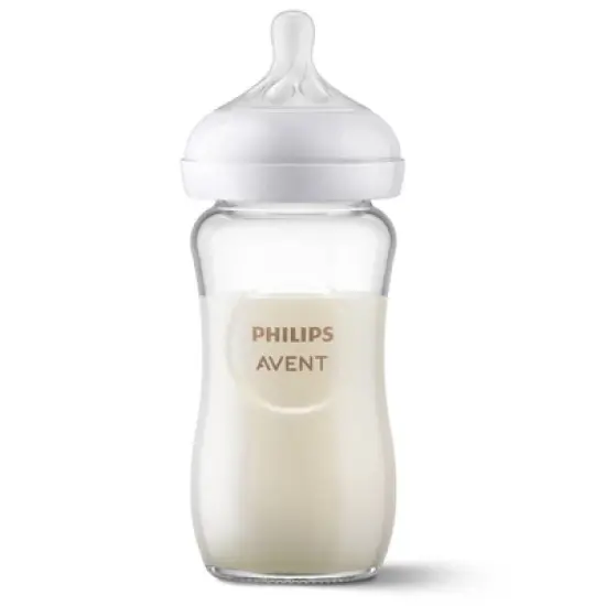 Philips Avent 3pk Glass Natural Baby Bottle with Natural Response Nipple - Clear - 8oz image {8}