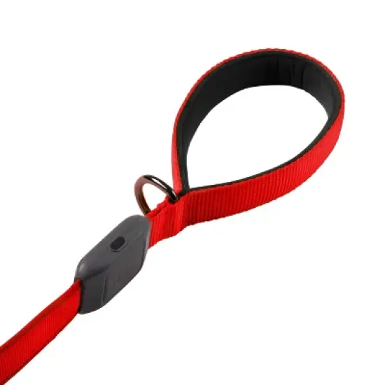 Nite Ize NiteDog Rechargeable LED Leash - Rechargeable LED Light Dog Leash with Padded Handle - 5 Feet, Red image {2}