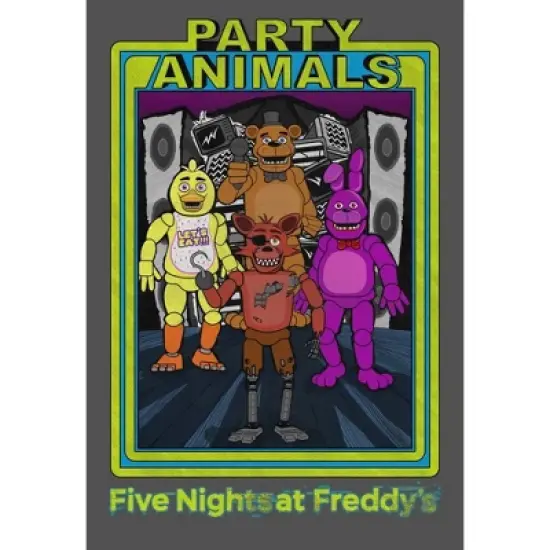 Five Nights at Freddy's Party Animals Stereo Boy's Charcoal Heather T-shirt image {1}