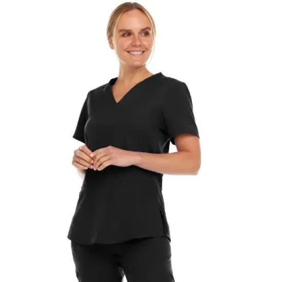 MediChic Women's Ruth 3-Pocket Multi Stitch V-Neck Scrub Top image {4}