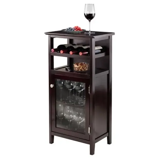 Alta Wine Cabinet Wood/Espresso - Winsome image {3}