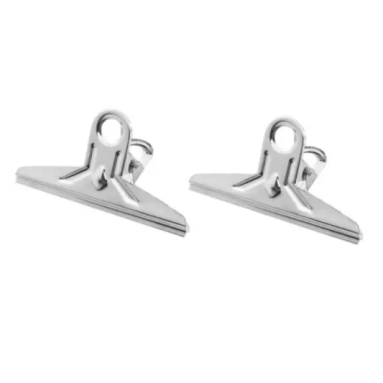 Unique Bargains Spring Loaded Office Metal Binder Clip 4 Pcs image {4}