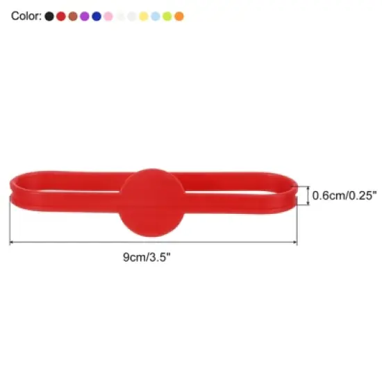Unique Bargains Silicone Bright Colors Soft Lightweight Wine Glass Markers 48 Pcs image {1}