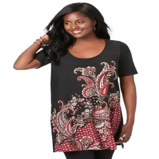 Jessica London Women&rsquo;s Plus Size Mega Knit Tunic image {9}