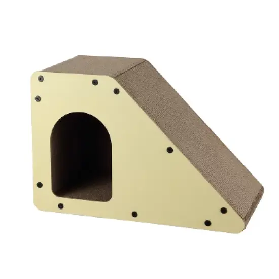 THE LICKER STORE Kento Minimalist Cardboard Angled Cat Cave Scratcher with Catnip image {6}