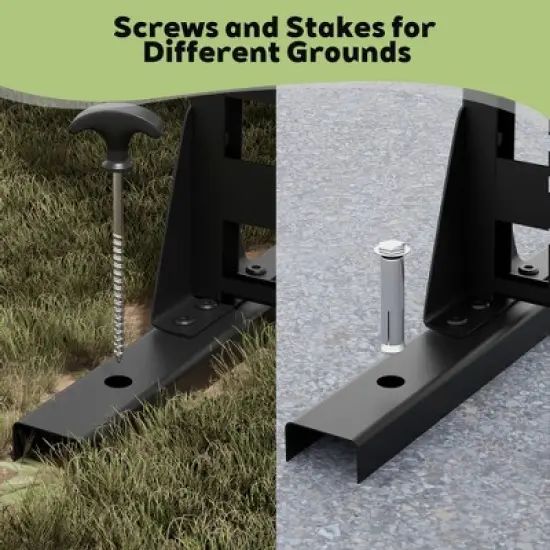 Lirago Outdoor Privacy Screen Privacy Fence Fence Panels Metal Garden Fencing - 72x47 image {4}