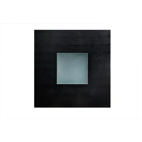 Stevenson&nbsp;Glass Insert Open Shelf w/Led Lights Counter Dining Table Black - HOMES: Inside + Out image {2}