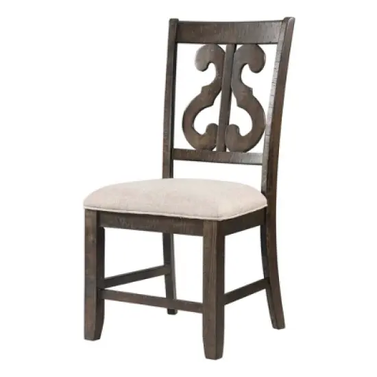 Stanford Wooden Swirl Back Chair Brown - Picket House Furnishings image {2}