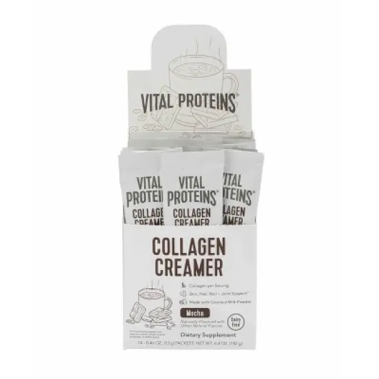 Vital Proteins Collagen Creamer Mocha Stick Pack Box Dietary Supplement - 14ct image {5}