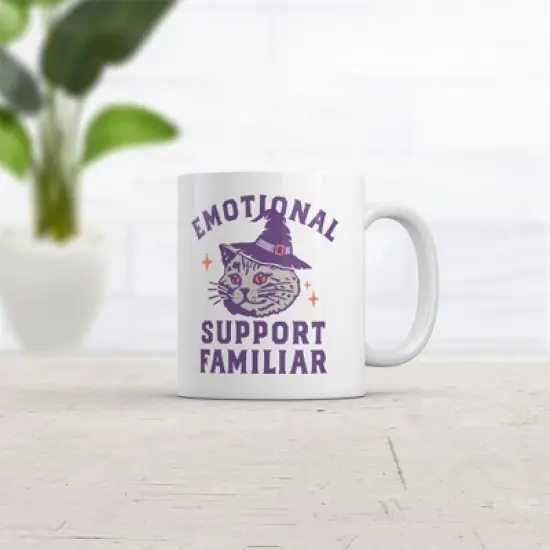 Crazy Dog Emotional Support Familiar Mug Funny Sarcastic Halloween Graphic Coffee Cup-11oz image {1}