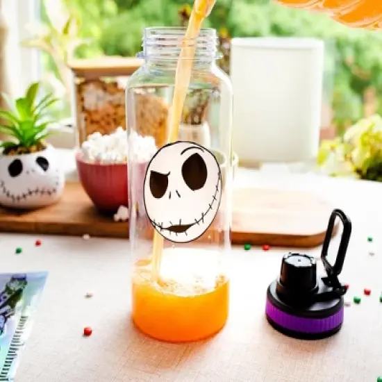 Silver Buffalo Disney Nightmare Before Christmas Jack Twist Spout Water Bottle and Sticker Set image {4}